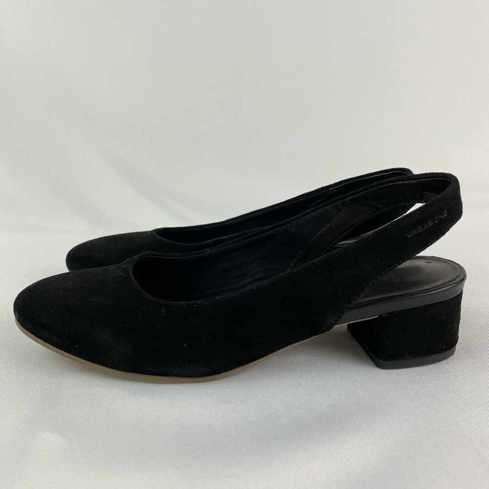 Vagabond Black Suede Slingbacks